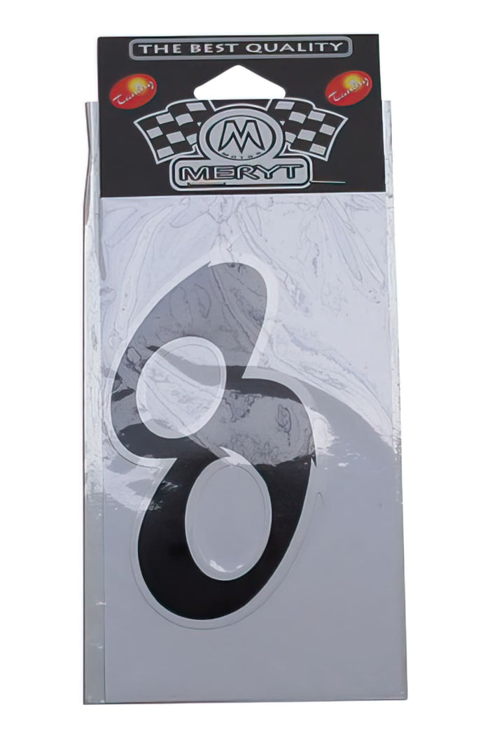 STICK-1309 Adesivo Nummero 8, nero (h. 9 cm)