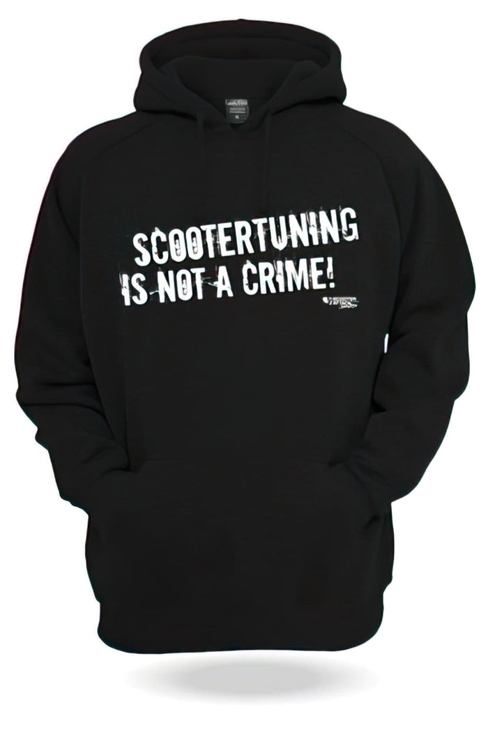 HOODYSTINAC/XXL Felpa con Cappuccio Scootertuning is not a Crime (STINAC), unzipped, nero, Misura XXL, COD: HOODYSTINAC/XXL