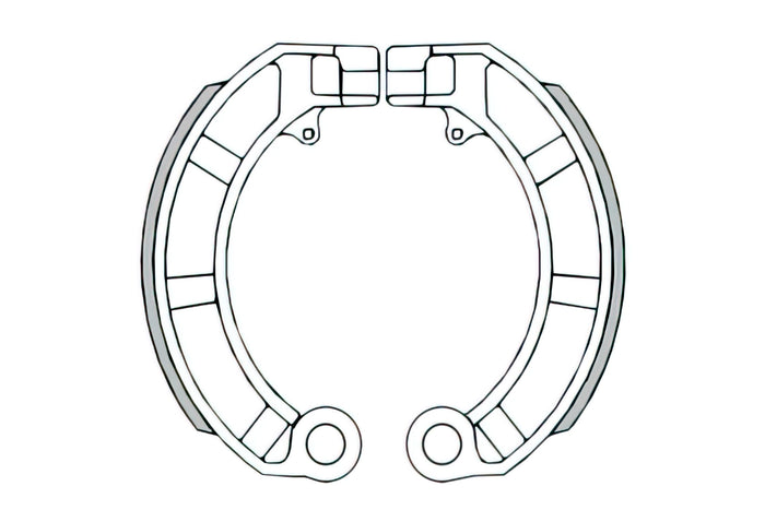R225120160 Ganasce Freno posteriore RMS Vespa PX 125 - 200cc (VNX-VLX-VSX-VLX2-VSX2)