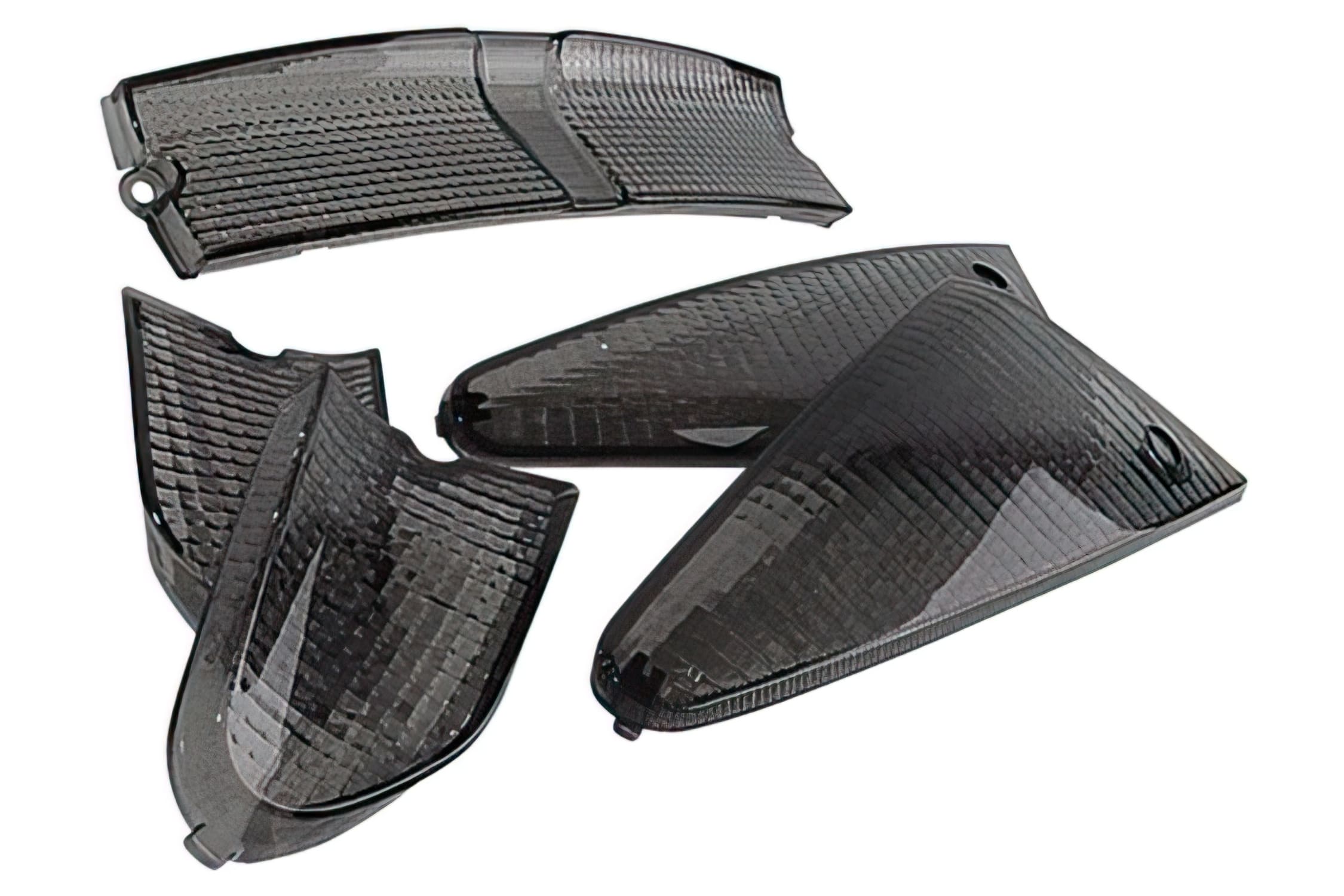 STR-620.09/BK Set Vetri Frecce con Fanalino STR8 nero trasparente Aprilia SR50 (prima del 1997)