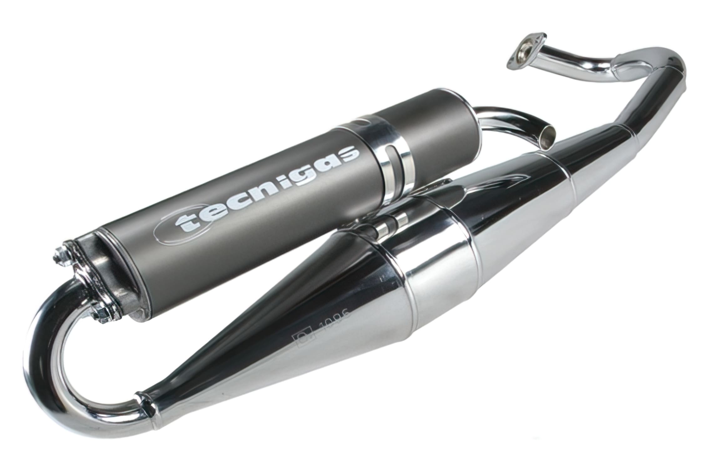 TG0609503-RCR Marmitta Tecnigas Next-R, cromo, Kymco 50cc LC Dink / Grand Dink / Super 9, COD: TG0609503-RCR