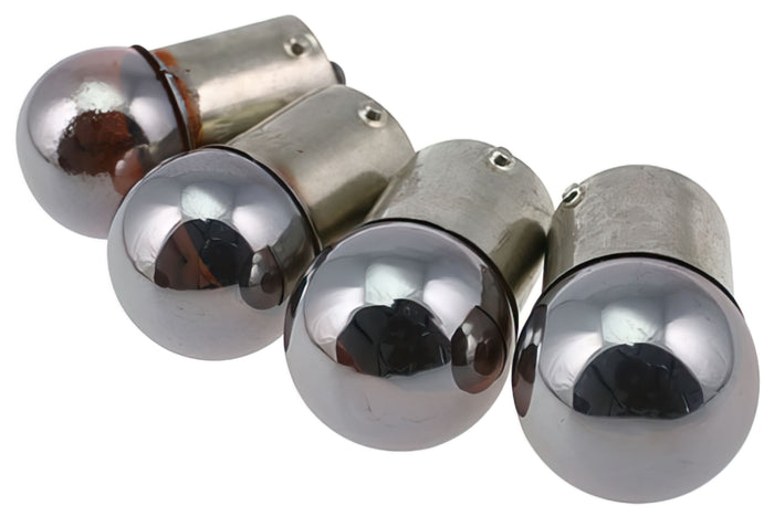 STR-810.01/OR Lampadine indicatore STR8 BA15S 12V / 10W cromo (4 pezzi), COD: STR-810.01/OR