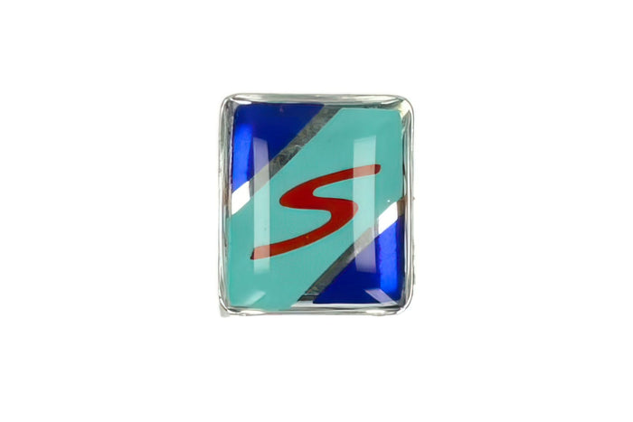 OE-PIA654821 Targhetta Parafango S (da incollare) Vespa S 50 - 150cc blu, COD: OE-PIA654821
