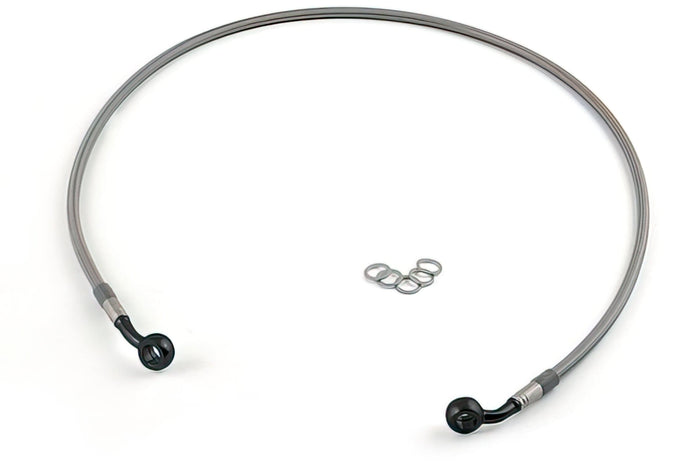 MO-3513124/01 Tubo Freno anteriore, Acciaio Inox, Raccordo nero, Motacc MBK Nitro / Aerox, COD: MO-3513124/01