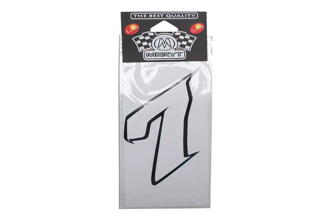 STICK-1300 Adesivo Nummero “7” bianco (h. 9 cm)