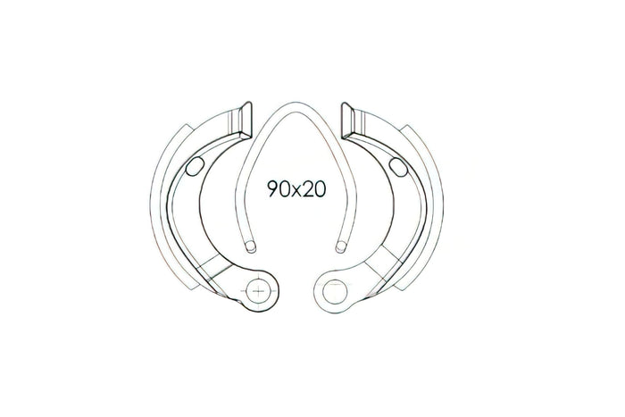 CGN479094 Ganasce Freno anteriore/posteriore Peugeot 103 SPX / RCX / MBK, d=90mm, COD: CGN479094
