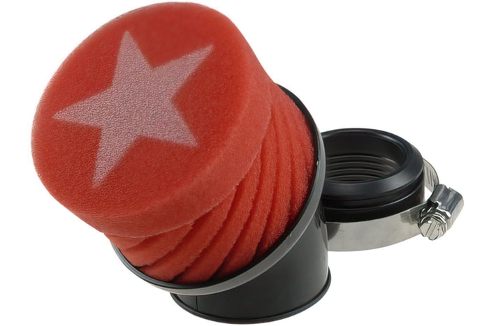 s6-35013/ro filtro corto stage 6 rosso, imbocco 44mm doppia porosita
