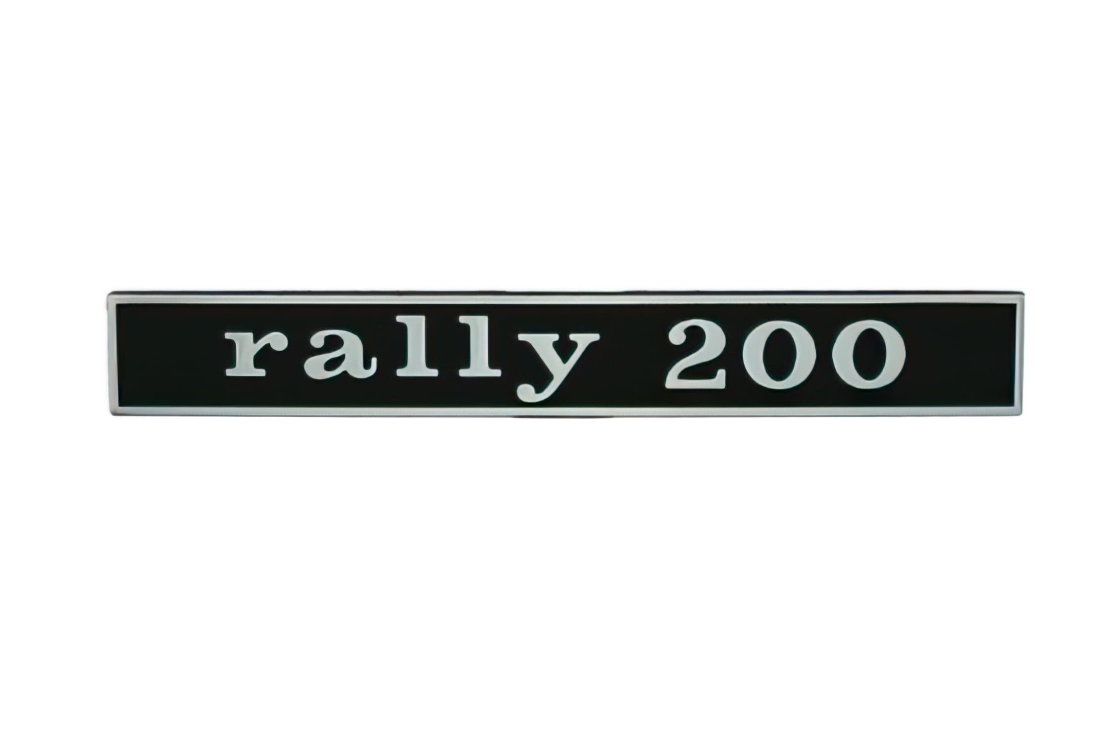 R142720570 Targhetta Vespa Rally 200cc nero / cromato, COD: R142720570
