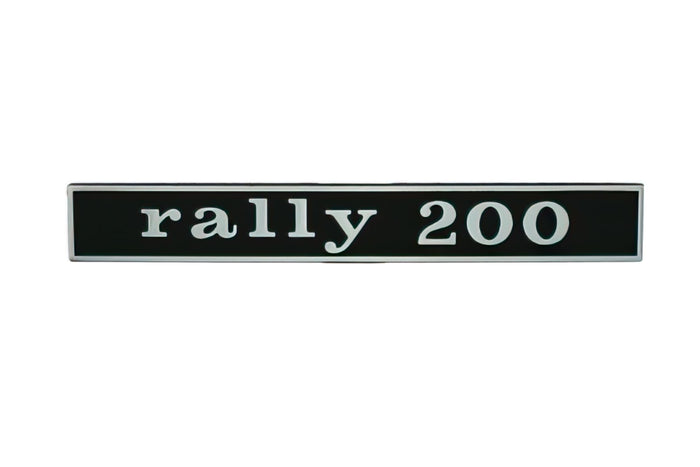 R142720570 Targhetta Vespa Rally 200cc nero / cromato, COD: R142720570