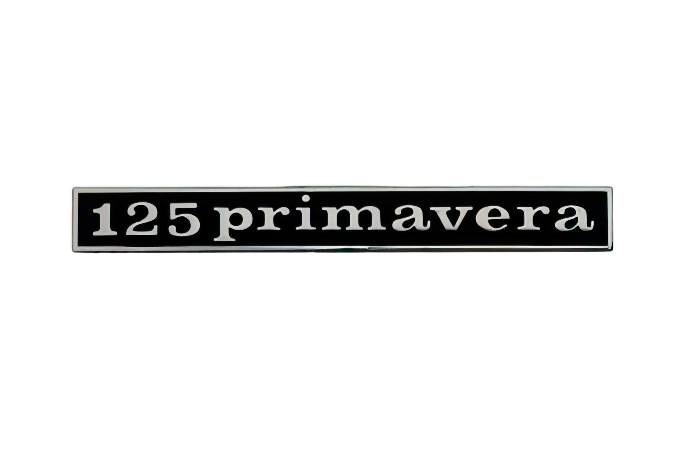 R142720950 Targhetta Vespa Primavera 125cc nero / cromato, COD: R142720950