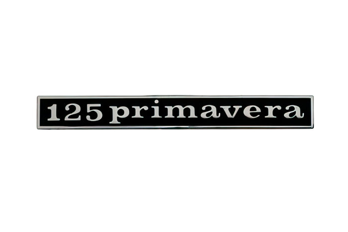 R142720950 Targhetta Vespa Primavera 125cc nero / cromato, COD: R142720950