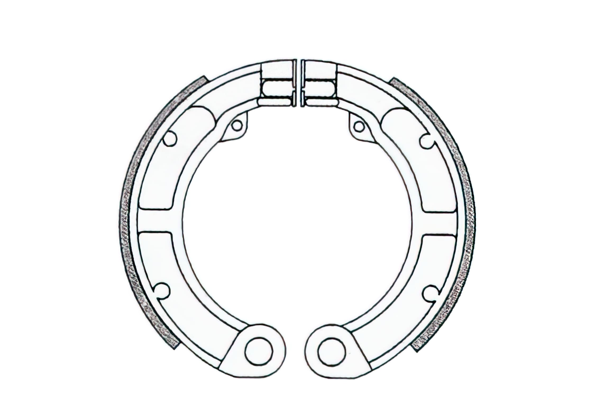 R225120490 Ganasce Freno posteriore RMS Vespa 50cc (V5A1T), COD: R225120490