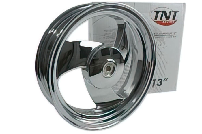 A253038A Cerchio (13x3,5'') posteriore cromato, MBK Stunt / Yamaha Slider (Freno a Tamburo), COD: A253038A