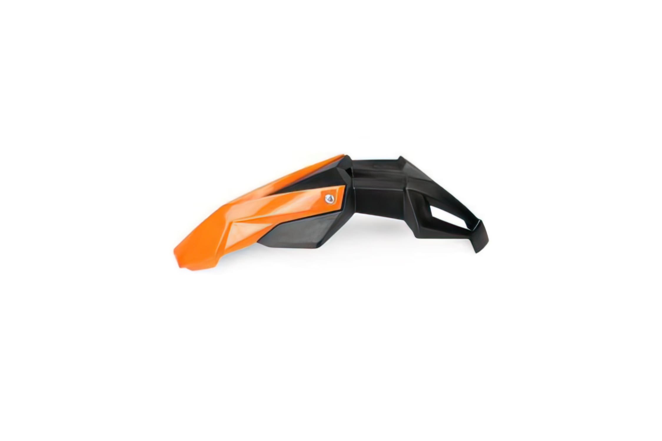A380360D Universal SM Front Mudguard, Black/Orange