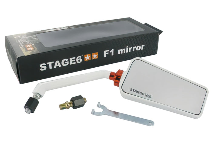 S6-SSP630-2R/WH Specchietto destra Stage6 “F1” M8, bianco, COD: S6-SSP630-2R/WH