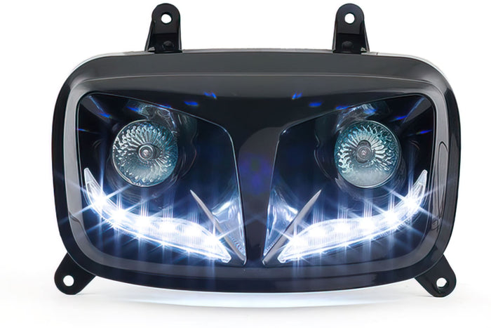 STR-612.33/BK Mascherina Doppiofaro EyeLight nero Yamaha BW's / Booster dal 2004, COD: STR-612.33/BK