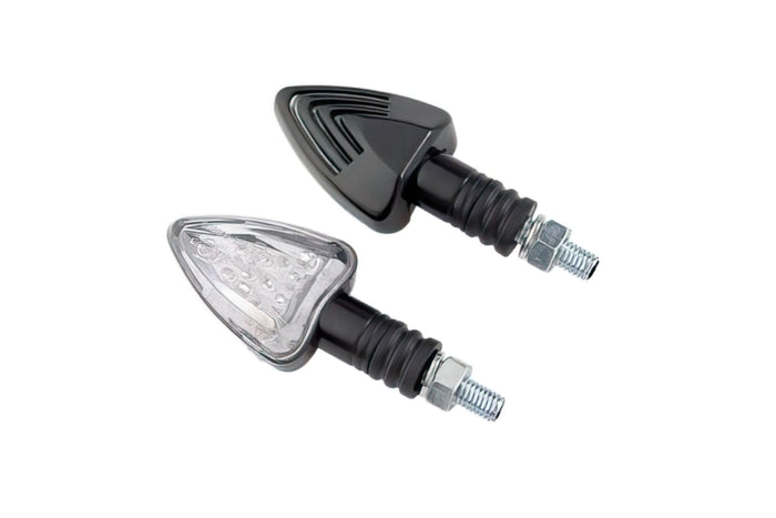 CGN475316 Frecce LED triangolari corte con 13 LED - nero / trasparente omologato CE