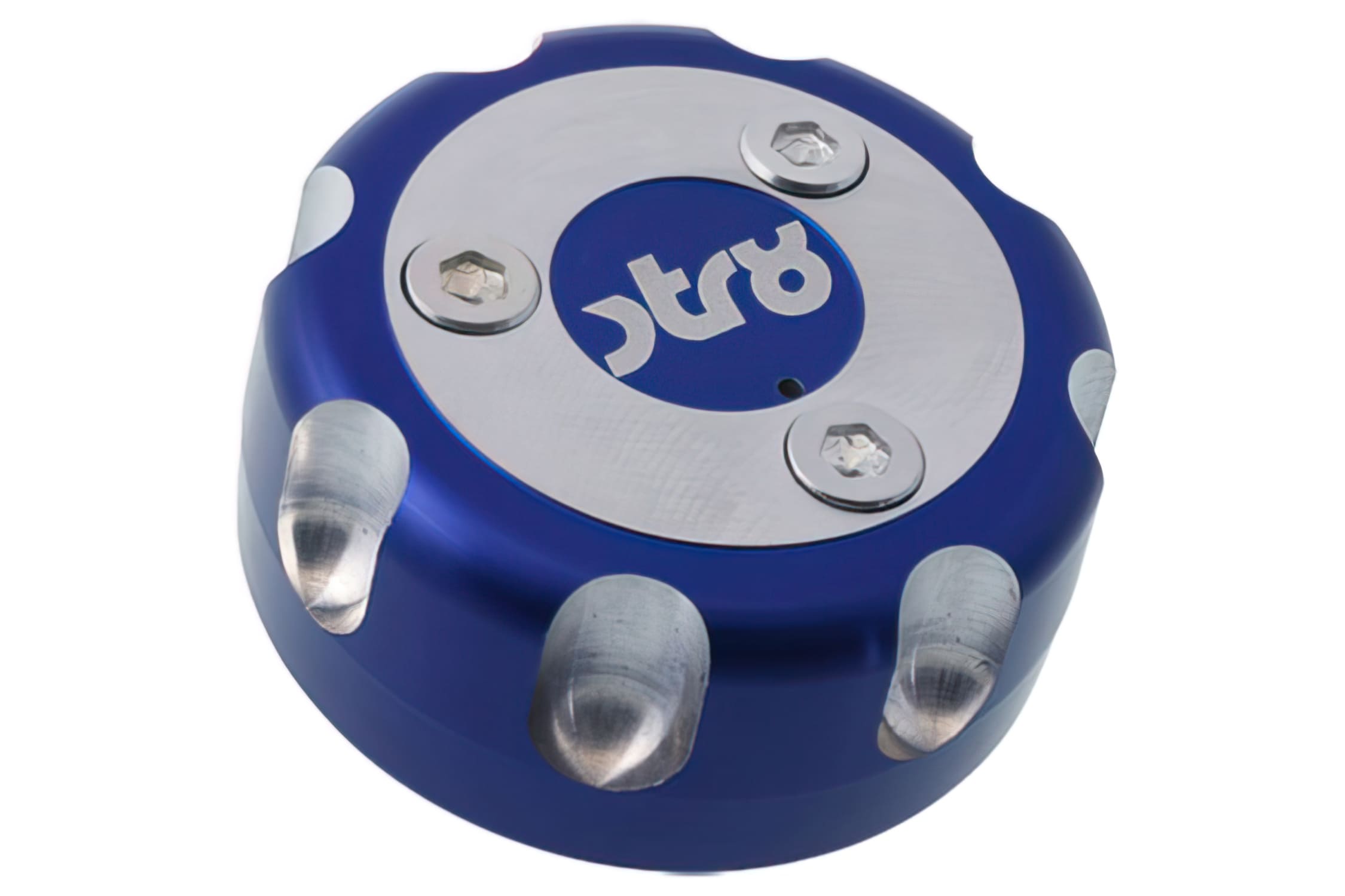 STR-510.10/BL Tappo Serbatoio CNC RACING STR8, Yamaha / MBK, Derbi Senda, blu, COD: STR-510.10/BL