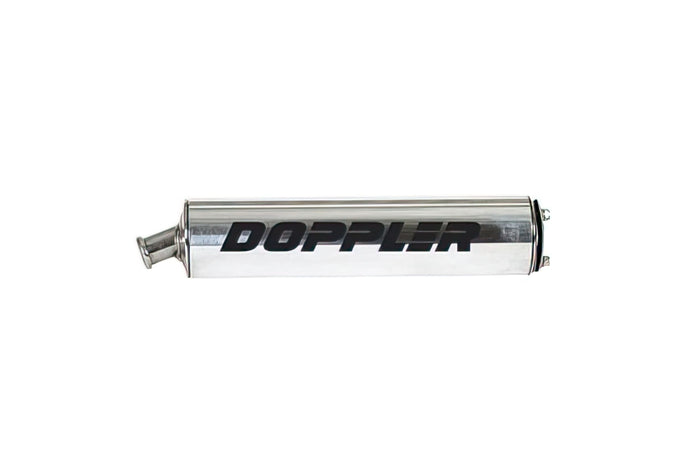 CGN294376 Silenziatore Doppler ER1, Moto con Cambio (3 Staffe Marmitta, distanza fori 40mm), COD: CGN294376