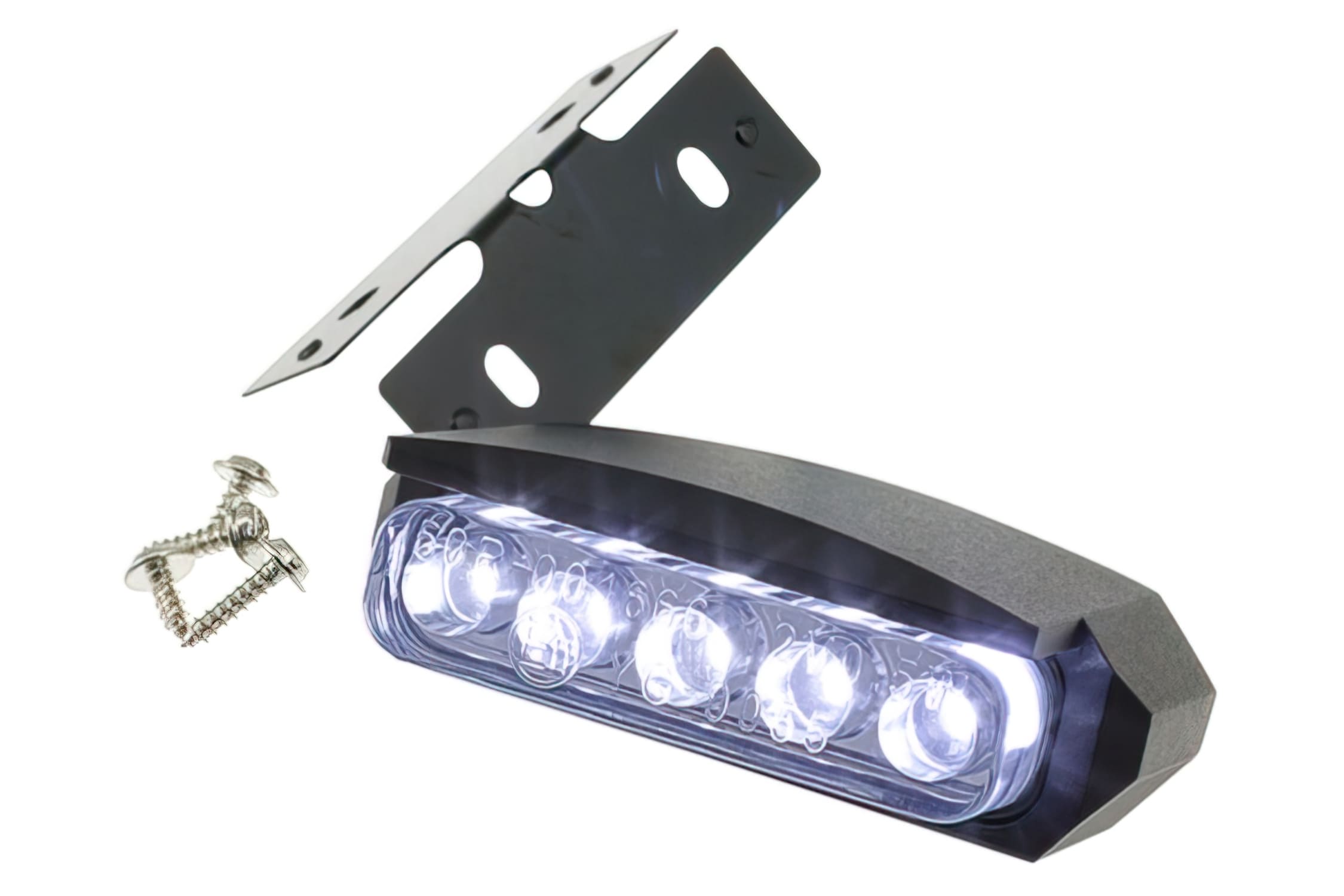 STR-690.02/BK Fanalino / Illuminazione Targa, nero omologato CE