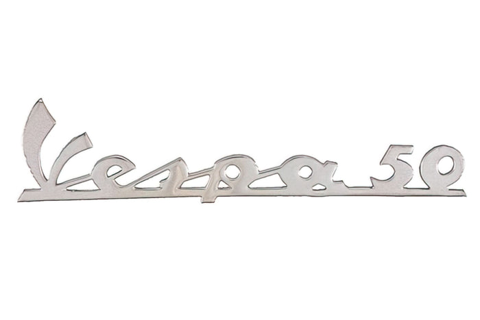 R142720240 Targhetta Vespa 50cc cromato, COD: R142720240