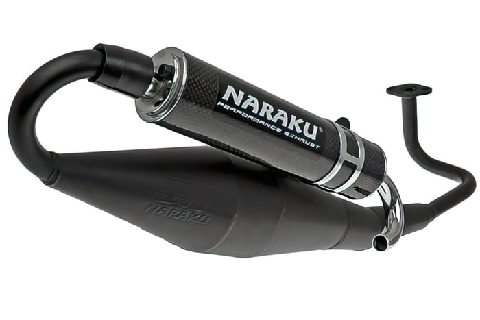NK400.01 Marmitta Naraku Crossover, GY6, verniciato nero, Silenziatore in carbonio, con omologazione, COD: NK400.01