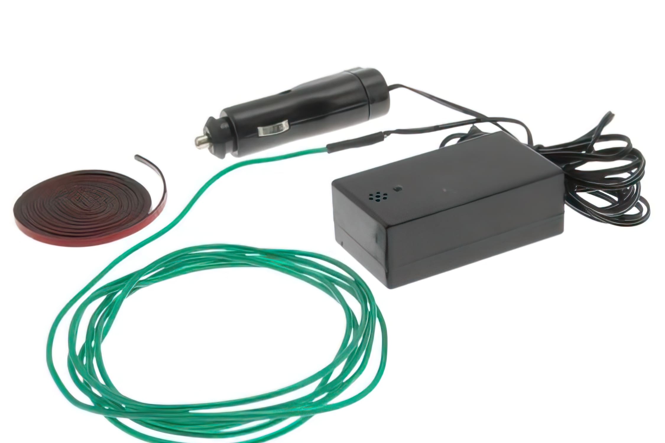 DS-410 Kit Sound-Sensitiv-NeonWire, verde, 2,2mm x 2mm, 12V (inkl. Invertitore, Plug&Play)