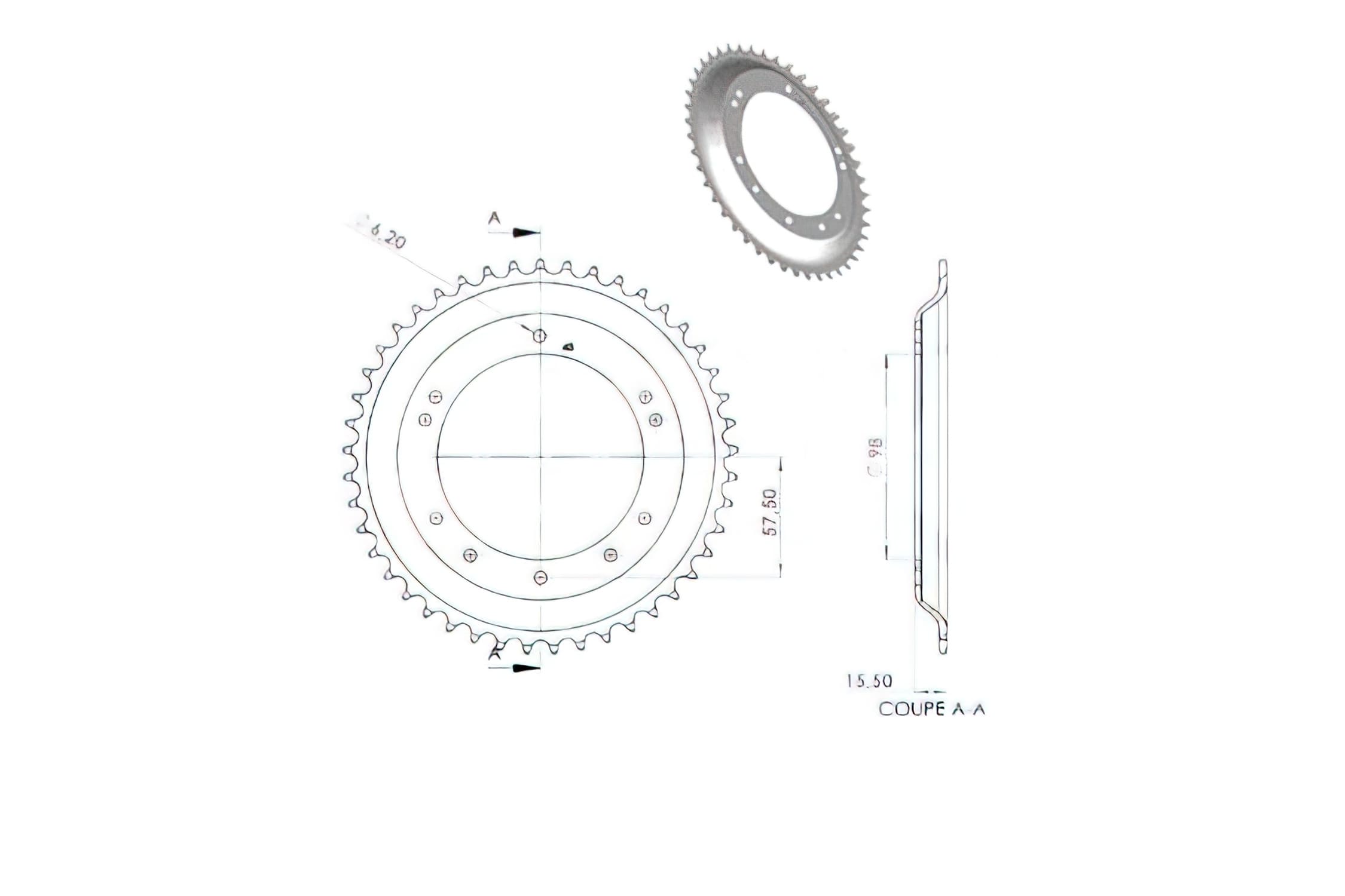 CGN2949 Corona, Grimeca 45 Denti, Peugeot 103 (diametro 98mm)