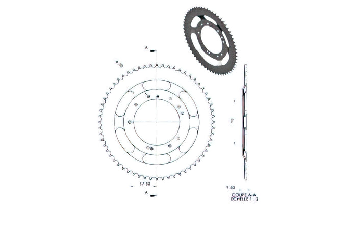 CGN2973 Corona 56 Denti MBK 51 (Cerchio Grimeca), COD: CGN2973