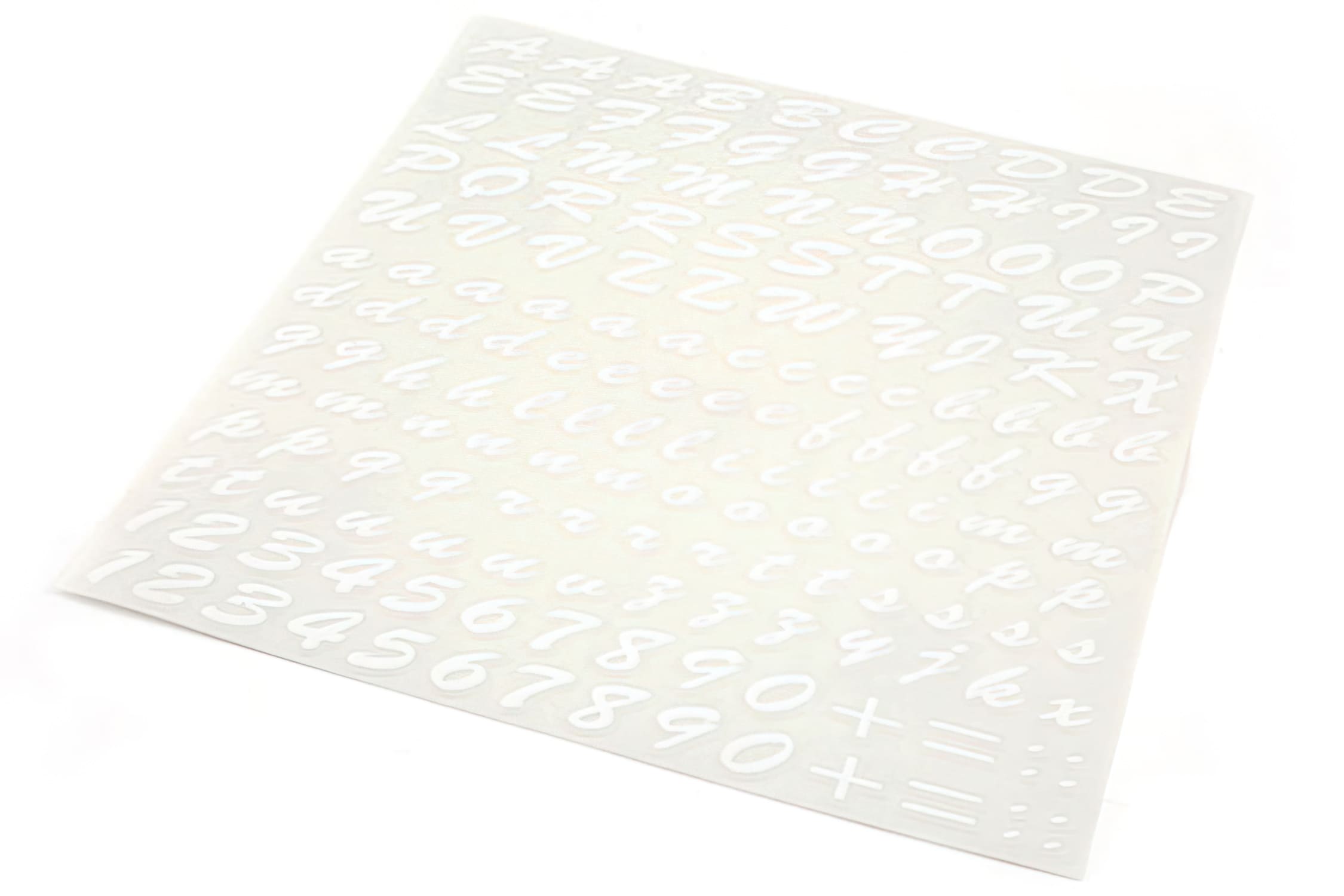 L-SAST810 Set Adesivi Lettere, Carattere Brush Script std., 186 Pezzi, bianco, COD: L-SAST810