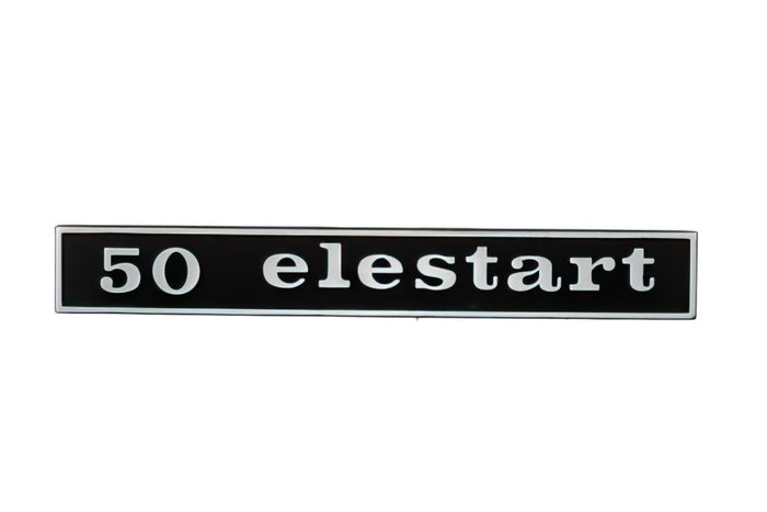 R142720970 Targhetta Vespa Elestart 50cc nero / cromato, COD: R142720970
