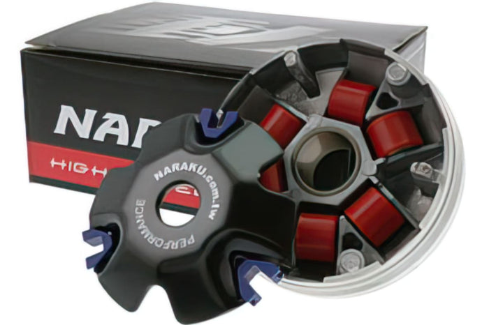 NK900.27 Variatore Variomatik Standard Naraku, incl. Gewichte (7,7g), 139 QMA/QMB, come Kymco Top Boy, Super 9 / Sym Jet, Red Devil / Baotian BT50QT