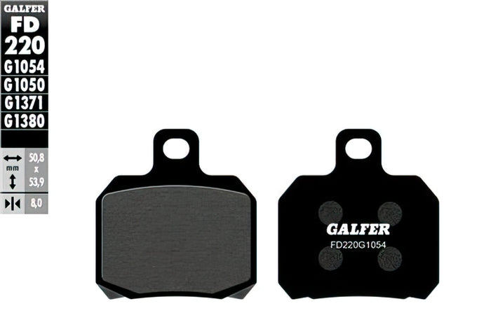 GLS3654 Pastiglie freno Galfer semi-metallico Peugeot Speedfight, COD: GLS3654