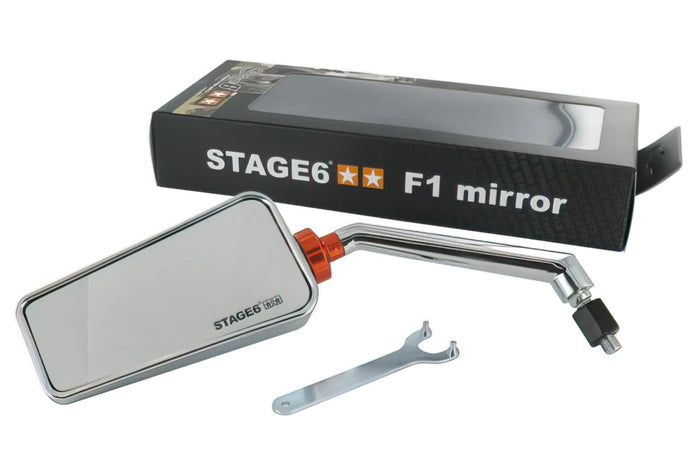 S6-SSP630-2L/CR Specchietto sinistra Stage6 “F1” M8, cromato, COD: S6-SSP630-2L/CR