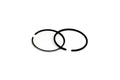 C110251476 Segmento Pistone Airsal T6 Racing alu 70cc, Peugeot Ludix 50cc, COD: C110251476