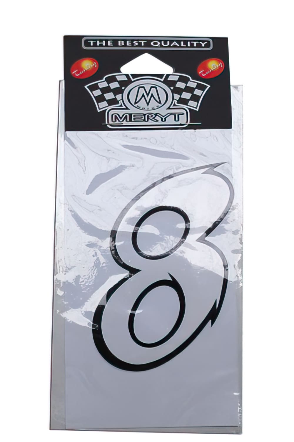 STICK-1305 Adesivo Nummero “8” bianco (h. 9 cm)