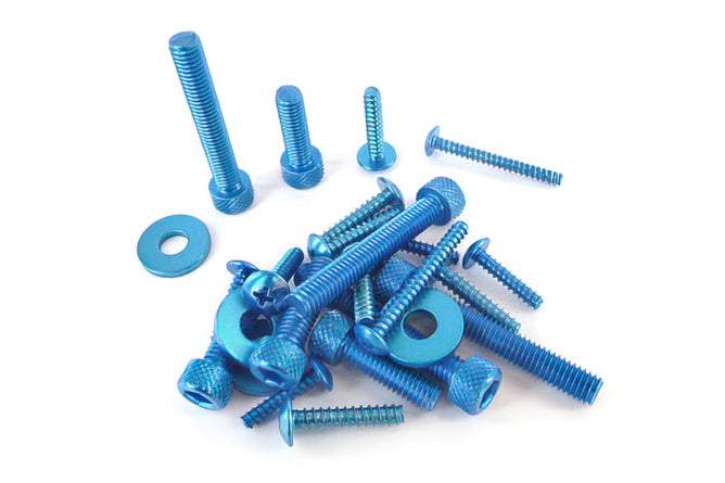 A171180 Set Viti Deco per Carena Piaggio Typhoon / NRG, blu anodizzato