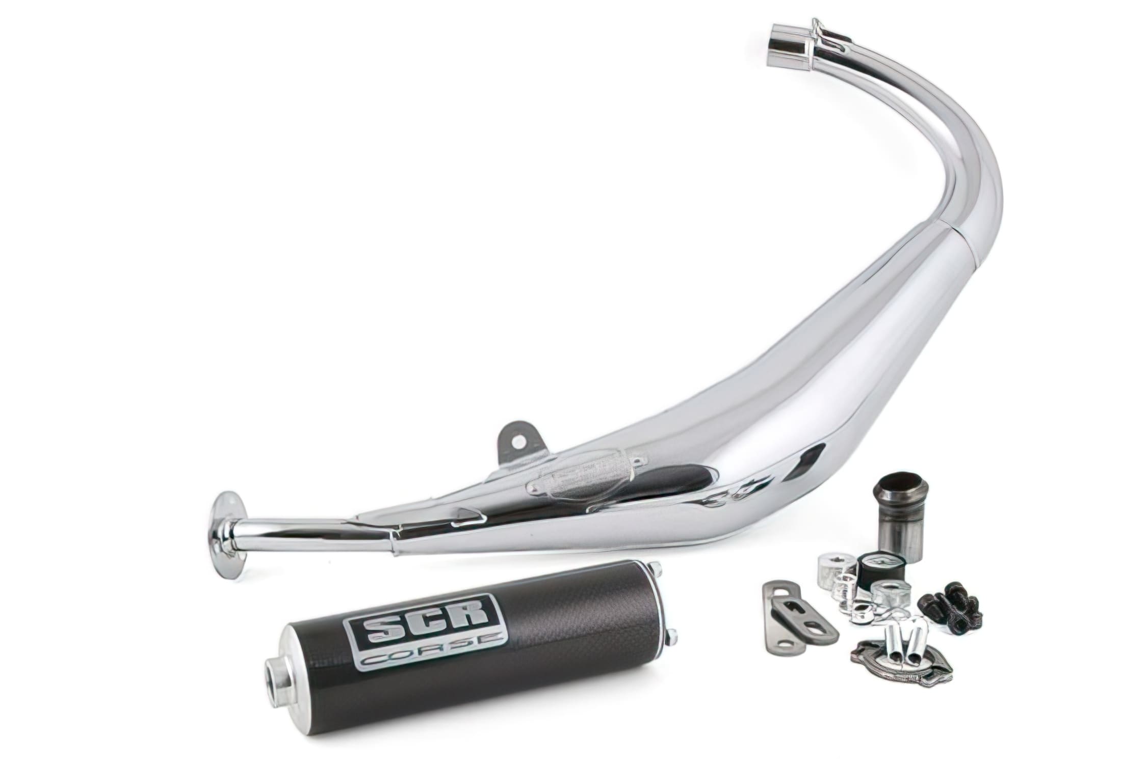 SCR-SM3791CARB Marmitta SCR Corse SM Cromo 50cc, carbonio, Derbi Senda / DRD, COD: SCR-SM3791CARB