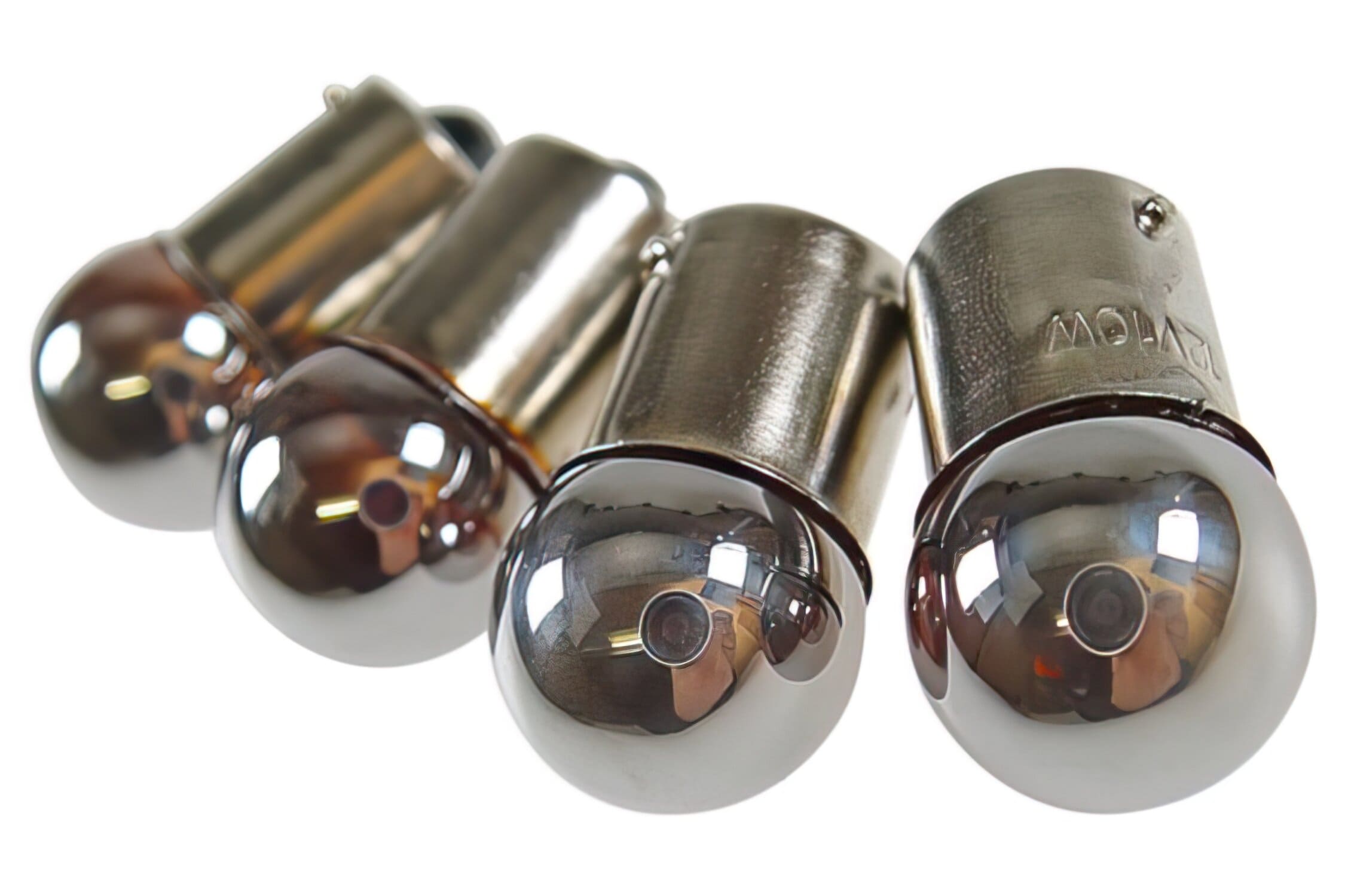STR-810.02/OR Indicator bulbs BA15S 12V / 10W - 12V / 21W chrome (4 pieces)