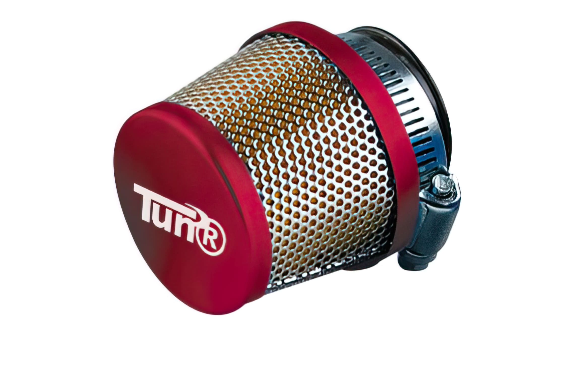 CGN327975 Filtro Aria D.28-35, conico con griglia, diritto rosso / cromato, COD: CGN327975