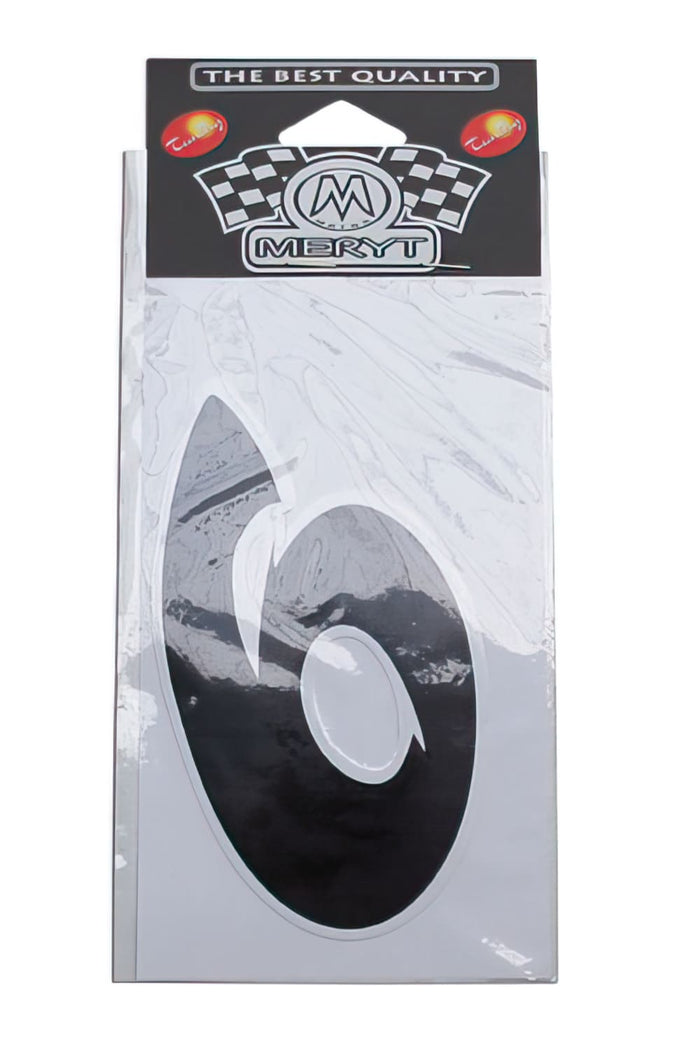 STICK-1299 Adesivo Nummero 6, nero (h. 9 cm), COD: STICK-1299