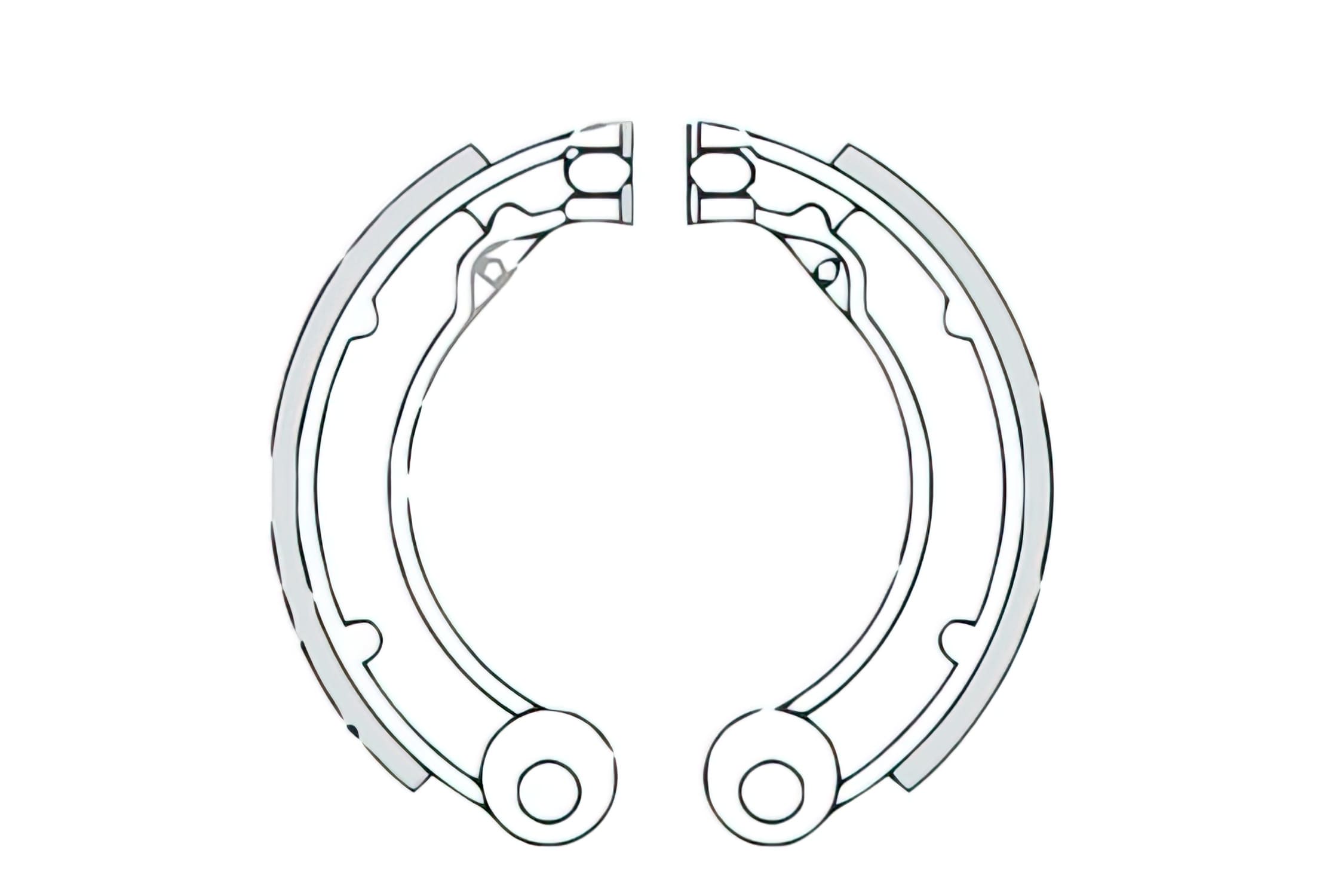 R225120530 Ganasce Freno posteriore RMS Vespa 125 - 150cc, 1951 - 63 (VNB1T-VBB), COD: R225120530