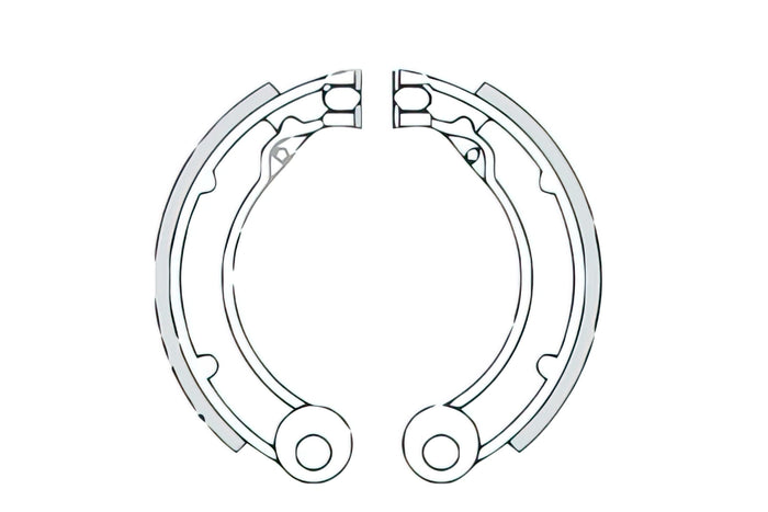 R225120530 Ganasce Freno posteriore RMS Vespa 125 - 150cc, 1951 - 63 (VNB1T-VBB), COD: R225120530