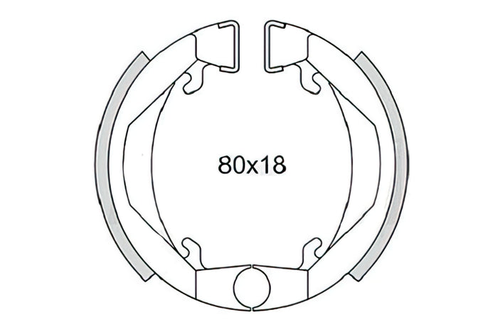 CGN493266 Ganasce Freno anteriore/posteriore Doppler (80x18) Peugeot 103 SP / MBK 51V