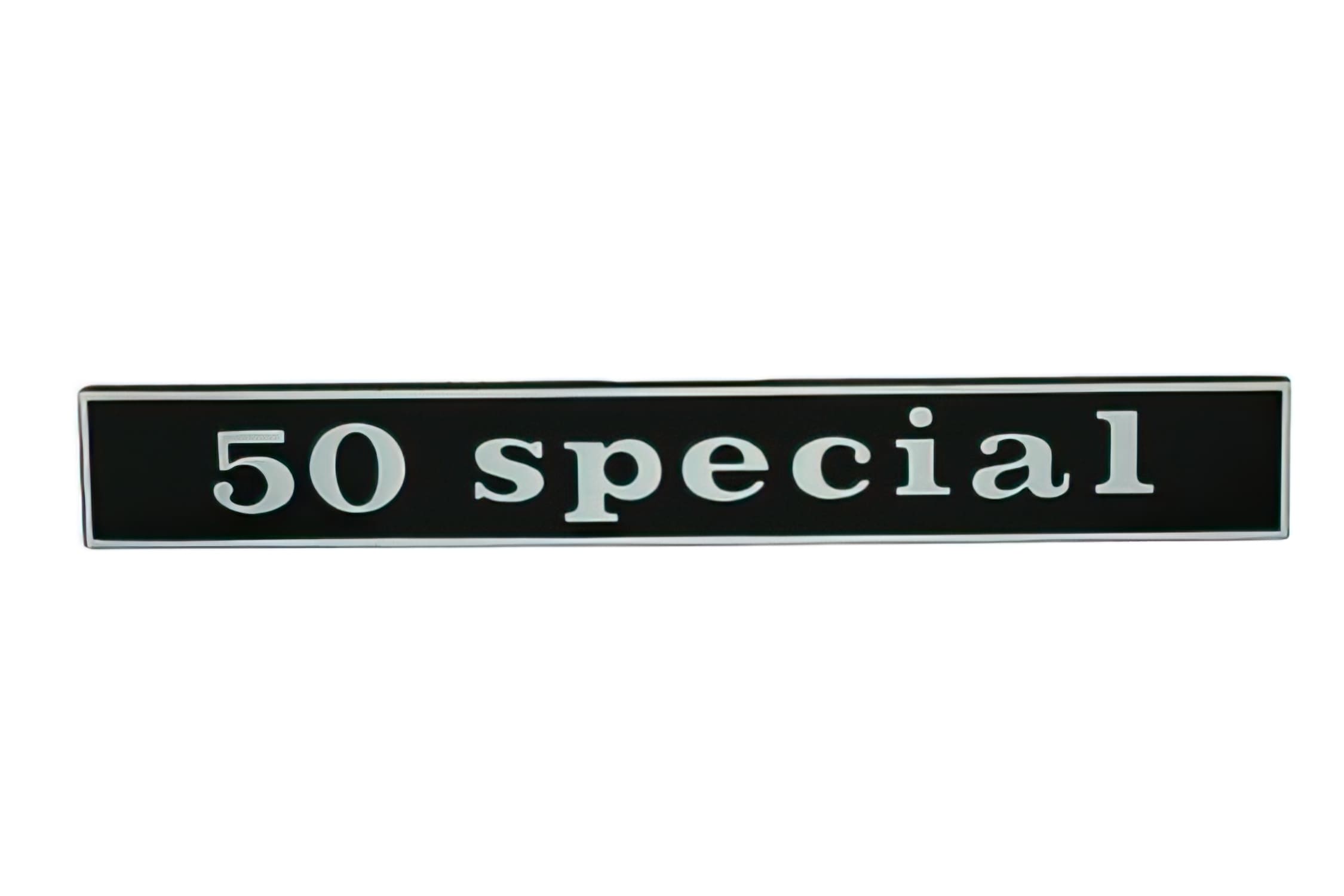 R142720550 Targhetta Vespa 50 nero / cromato, COD: R142720550