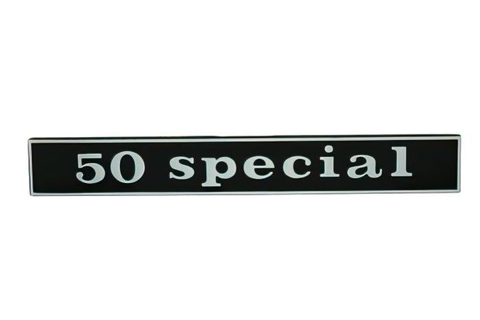 R142720550 Targhetta Vespa 50 nero / cromato, COD: R142720550