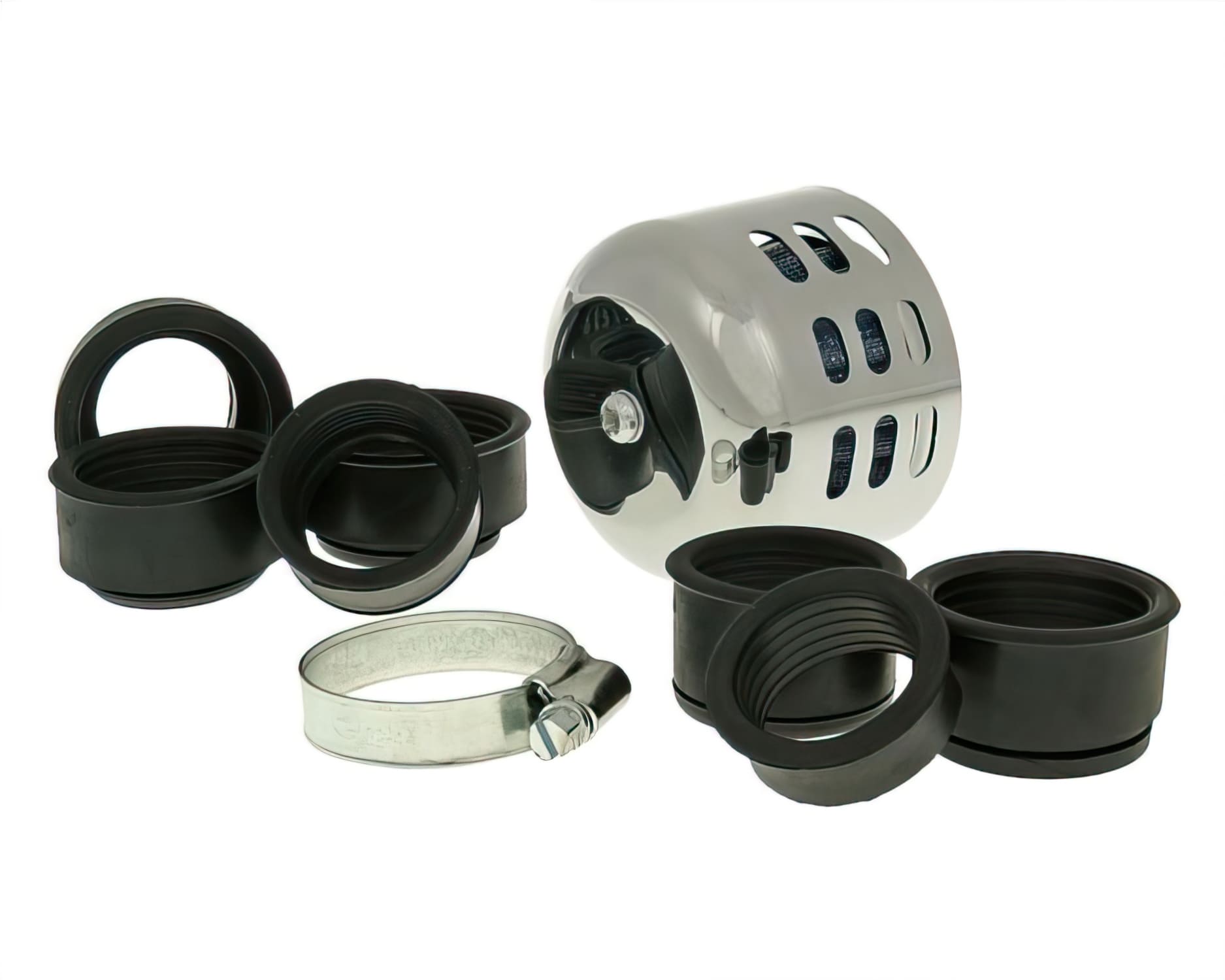 IP18910 Filtro Aria Powerfilter coperchio in alluminio 28-44mm cromato, COD: IP18910