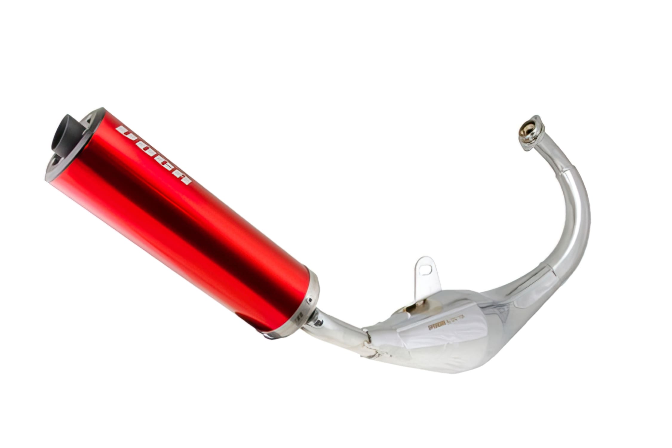 VCR-RD15192/RE Marmitta VOCA 50/70cc Cromo / Silenziatore rosso, Derbi Senda Euro2 / Euro3, con omologazione