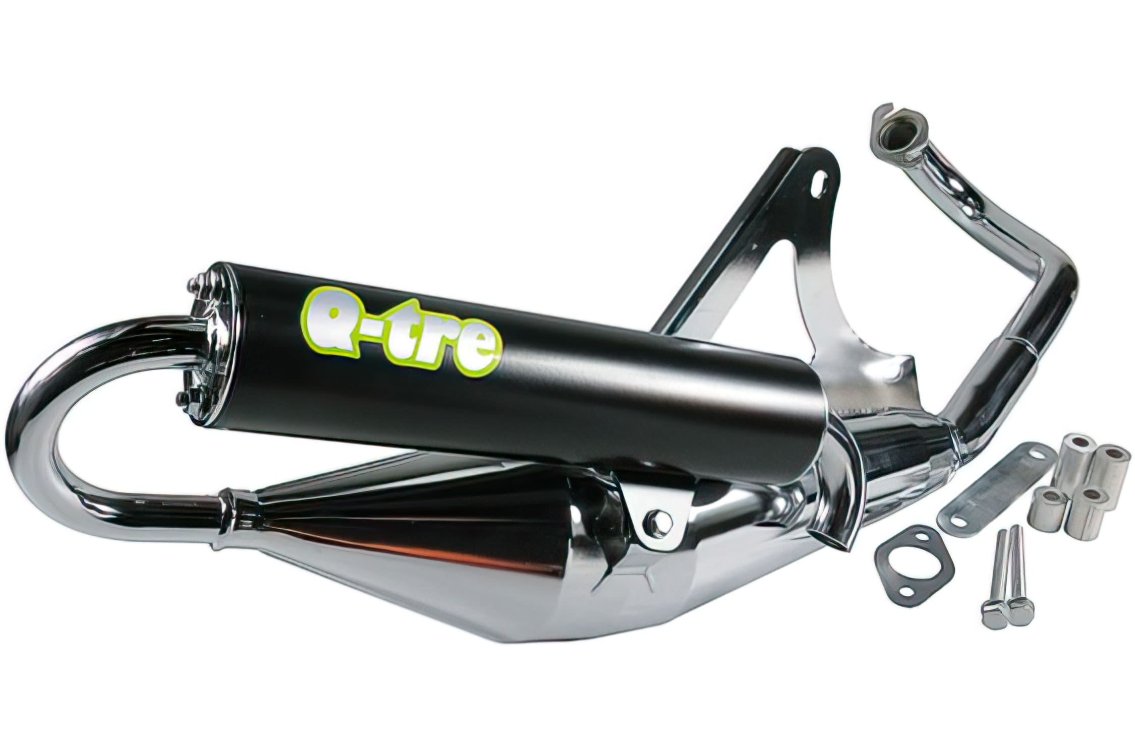 TG060850320-CR Marmitta Tecnigas Q-TRE, Kymco orizzontale, cromo, senza omologazione, COD: TG060850320-CR