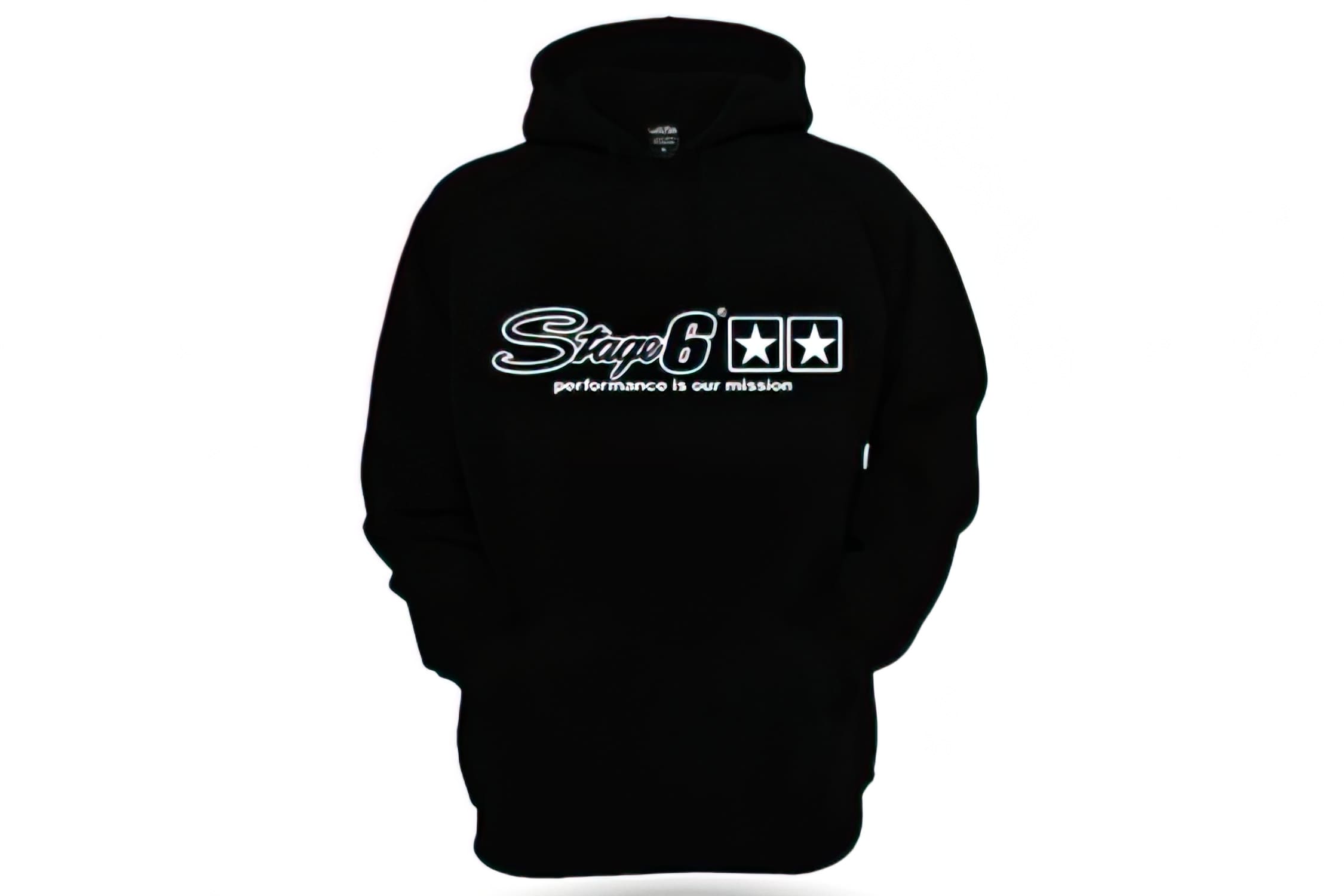 HOODYS6/XXL Felpa con Cappuccio Stage6, unzipped, nero, Misura XXL, COD: HOODYS6/XXL